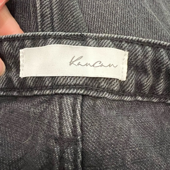 KanCan Black Distressed Frayed Jean Shorts Size 13/30 - Picture 6 of 10